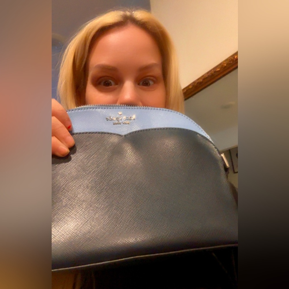 Kate Spade Two-Tone Crossbody – Classic Navy & Powder Blue - Picture 10 of 17